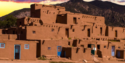 Taos Pueblo on New Mexico bike tour