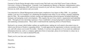 Cover Letter for Nike Prospecting Cover Letter