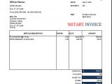 Notary Receipt Template Notary Invoice Template for Excel Excel Invoice Templates