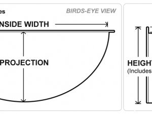 bubble window well cover sizing chart