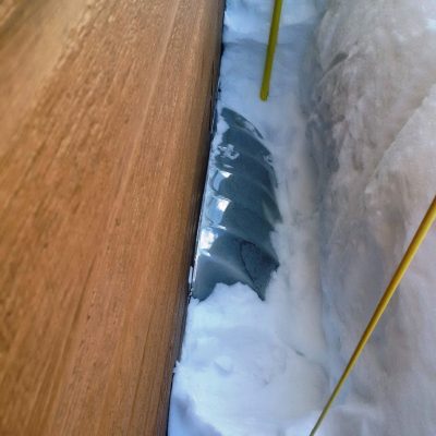 basement well bubble cover under six feet of snow