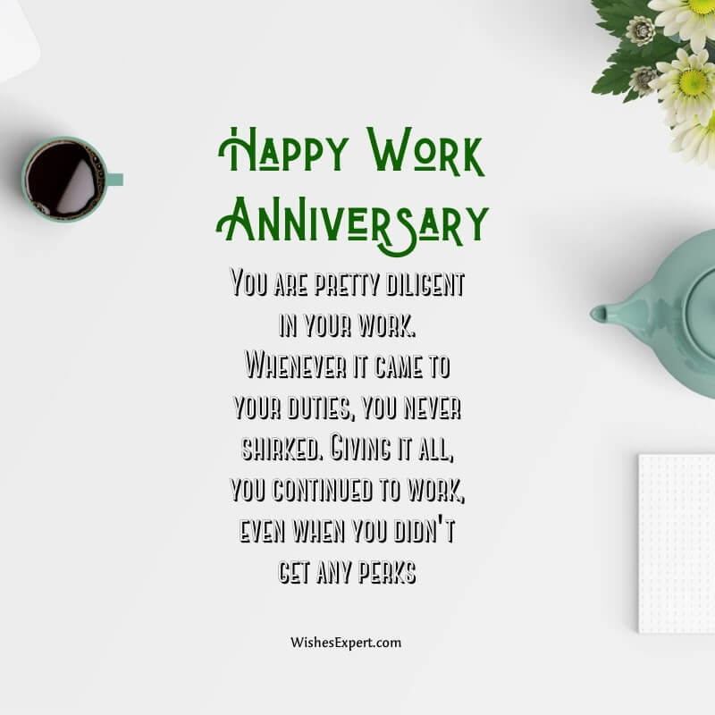 60 Happy Work Anniversary Wishes, Messages And Quotes, 48% OFF