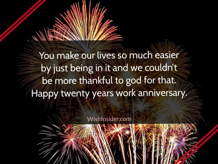 Happy 20th Work Anniversary Wishes and Quotes – Wish Insider