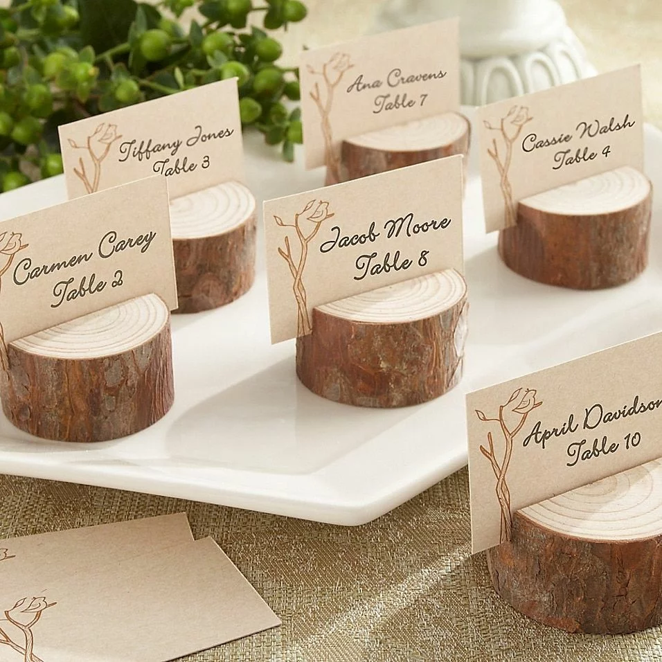 rustic wedding escort cards