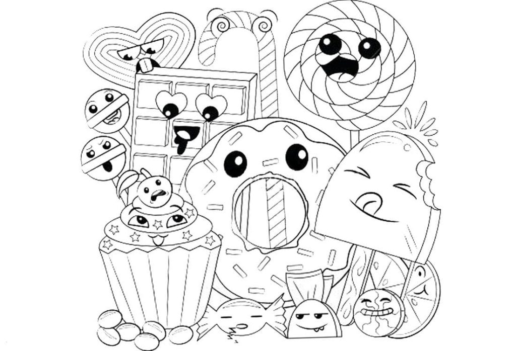 120 Coloriages Kawaii. La meilleure collection. Imprimer gratuitement