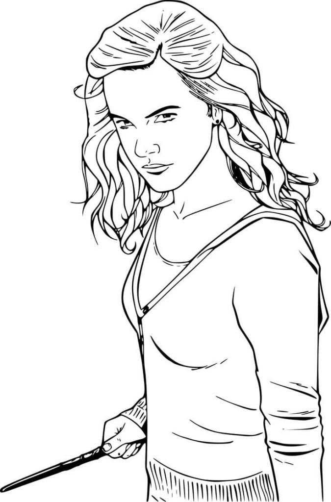 Bellatrix Lestrange Sketch Coloring Page