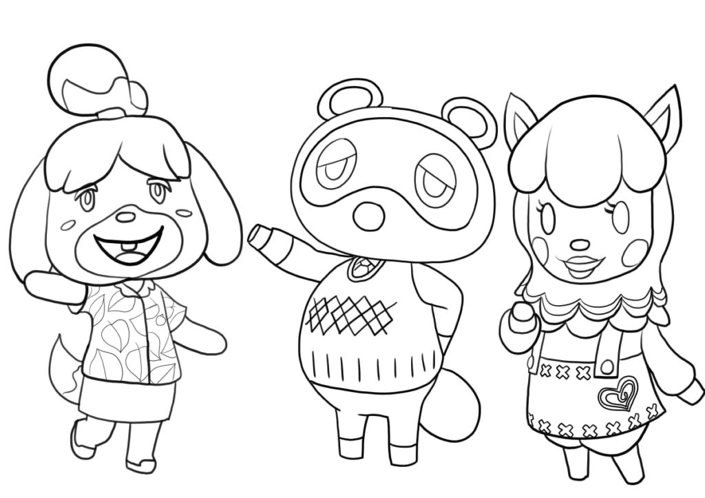 Coloriages Animal Crossing sur Wonder-day.com