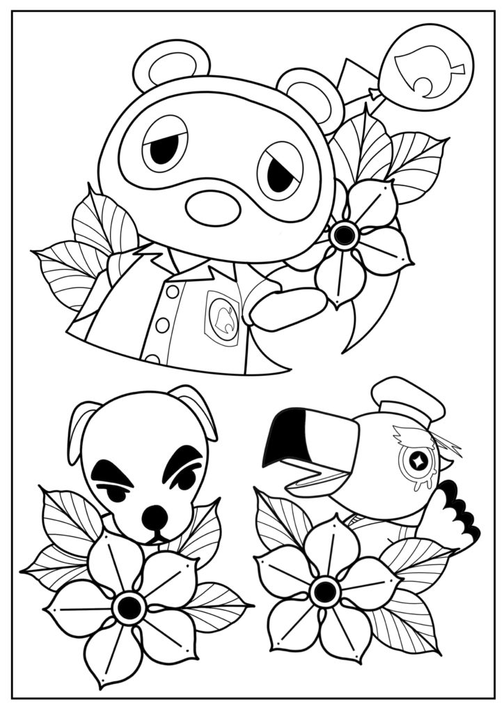 Coloriages Animal Crossing sur Wonder-day.com