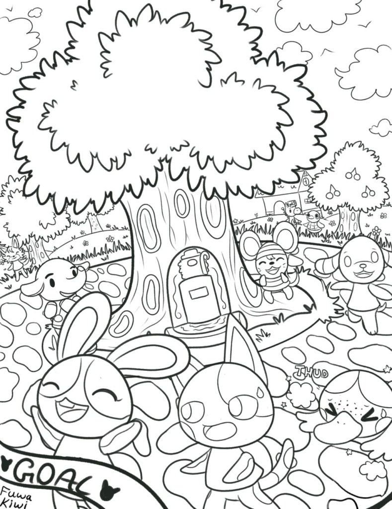 Coloriages Animal Crossing sur Wonder-day.com