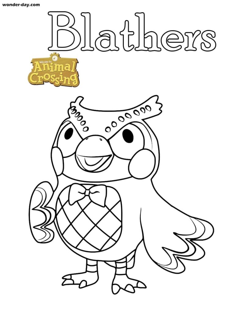 Coloriages Animal Crossing sur Wonder-day.com