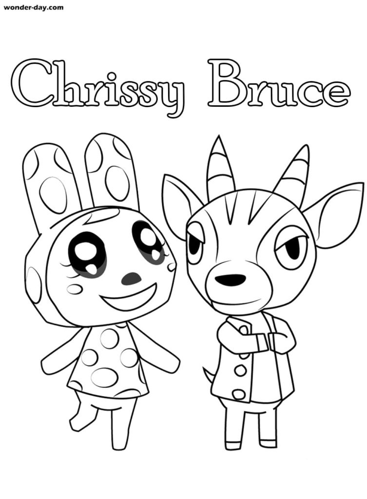 Coloriages Animal Crossing sur Wonder-day.com