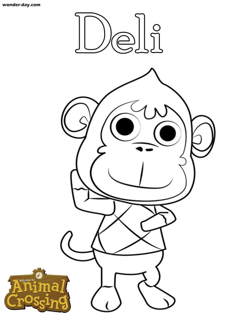 Coloriages Animal Crossing sur Wonder-day.com