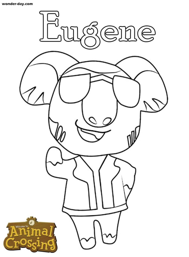 Coloriages Animal Crossing sur Wonder-day.com