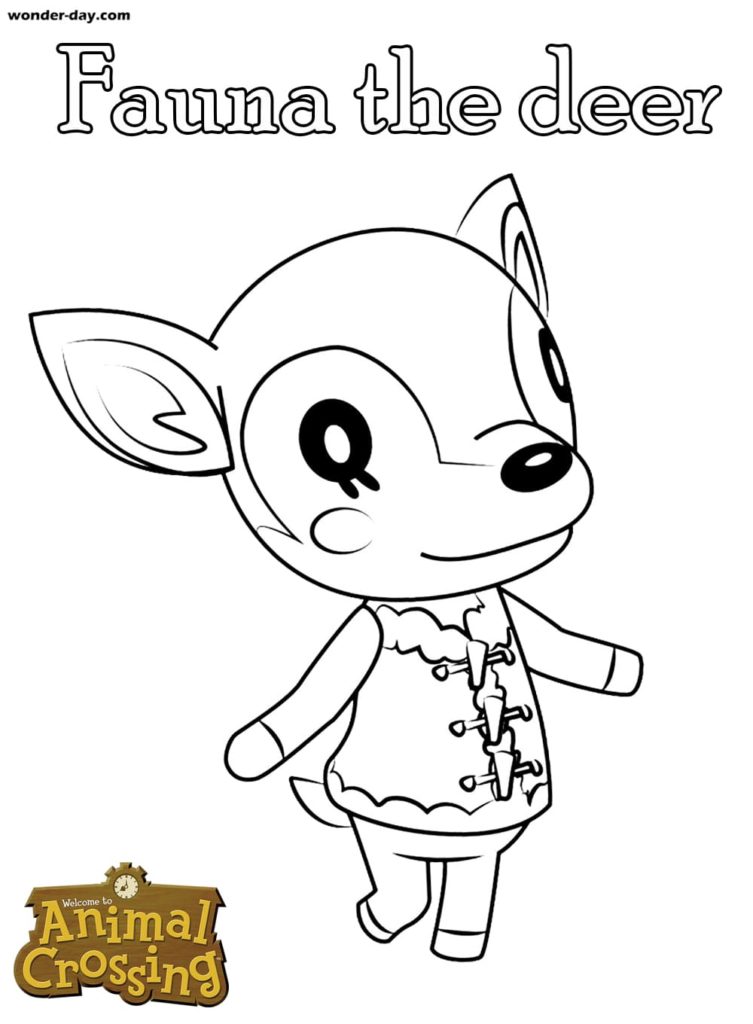 Coloriages Animal Crossing sur Wonder-day.com