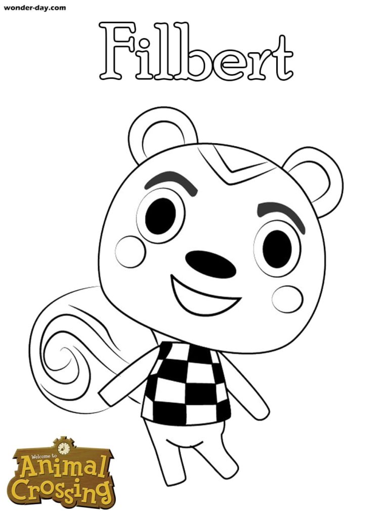 Coloriages Animal Crossing sur Wonder-day.com