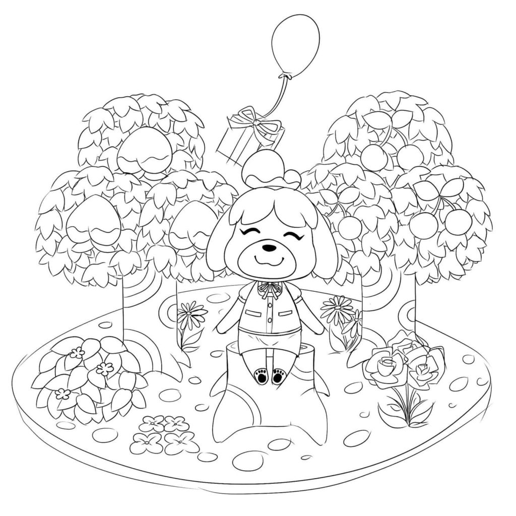 Coloriages Animal Crossing sur Wonder-day.com