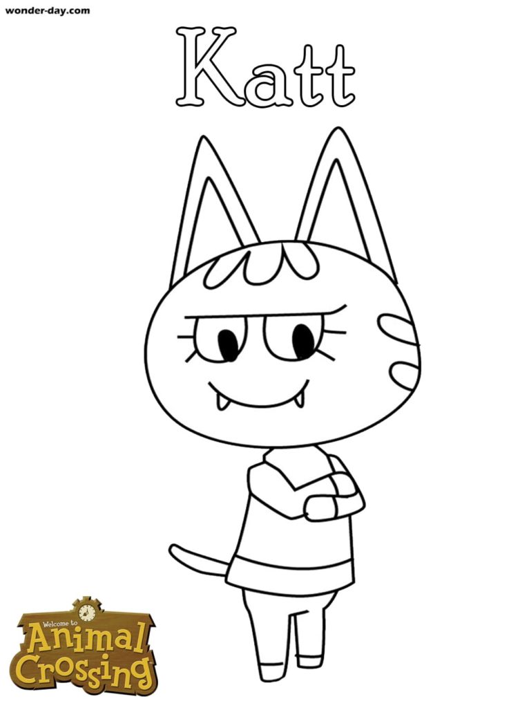 Coloriages Animal Crossing sur Wonder-day.com