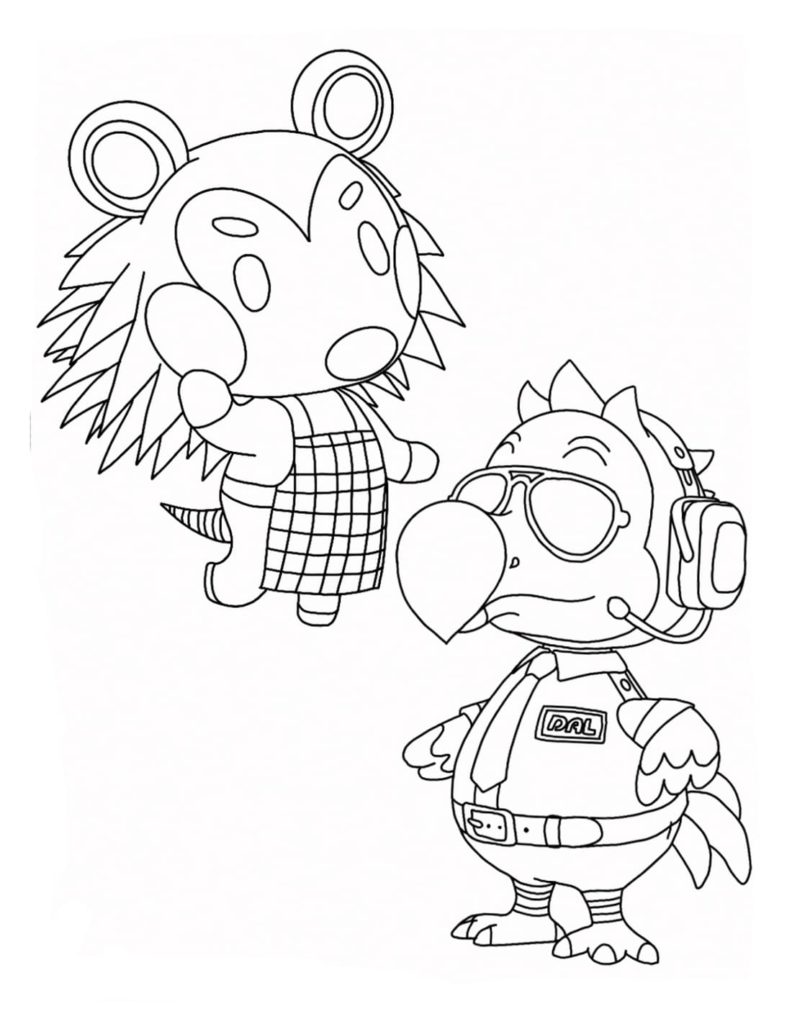 Coloriages Animal Crossing sur Wonder-day.com