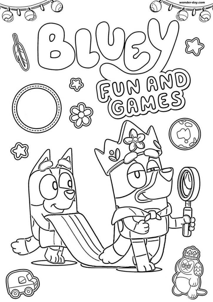 Bluey coloring pages. Print or download for free