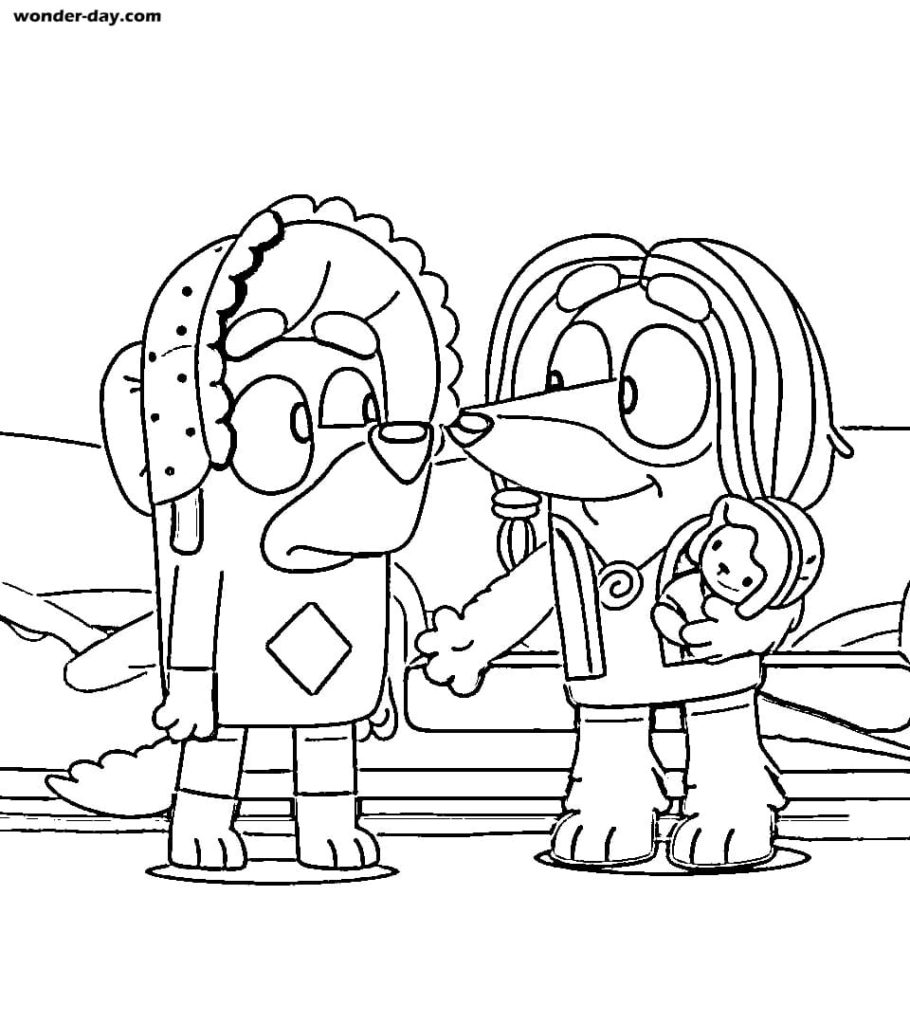 Bluey coloring pages. Print or download for free