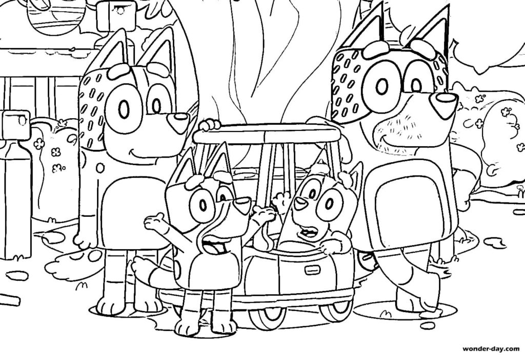 Bluey coloring pages. Print or download for free