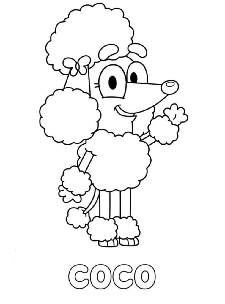 Bluey coloring pages. Print or download for free