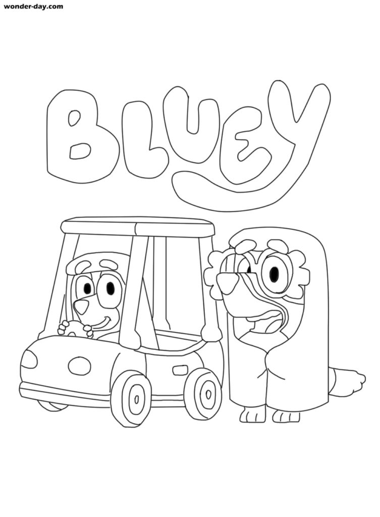 Bluey coloring pages. Print or download for free