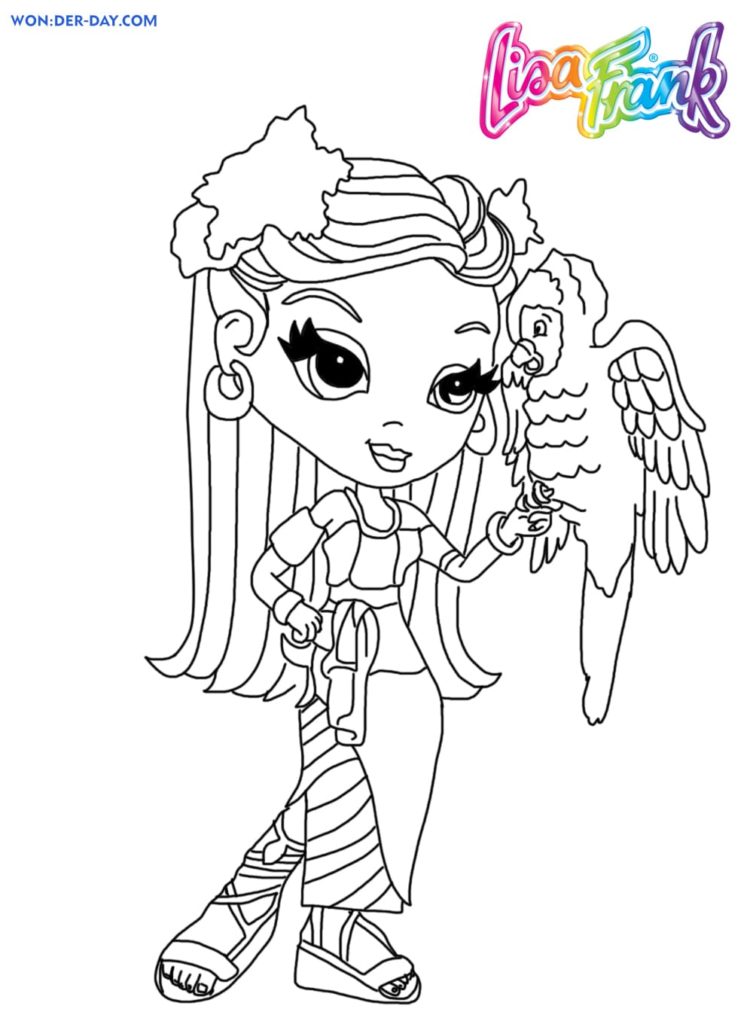 Lisa Frank coloring pages. Printable coloring pages for girls