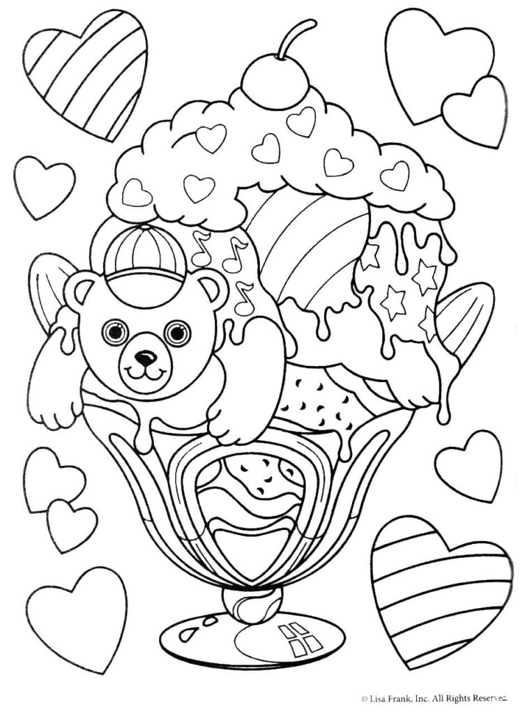 Lisa Frank coloring pages. Printable coloring pages for girls