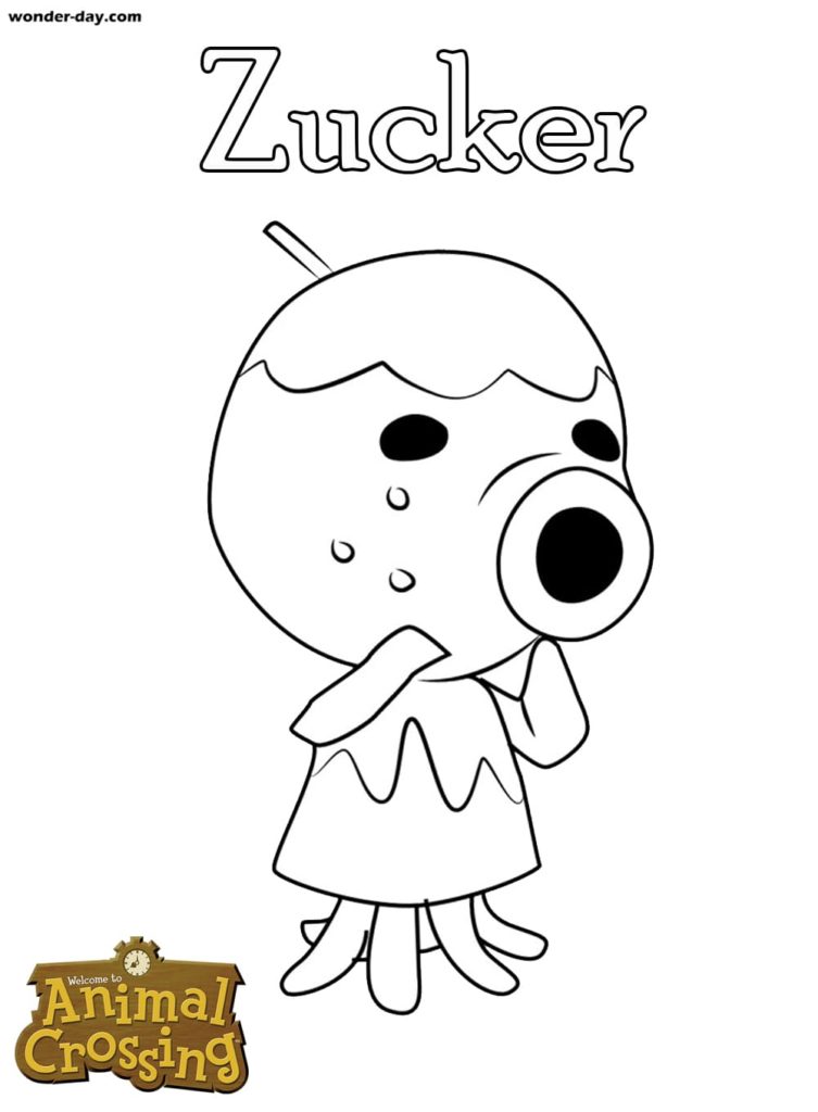 Coloriages Animal Crossing sur Wonder-day.com