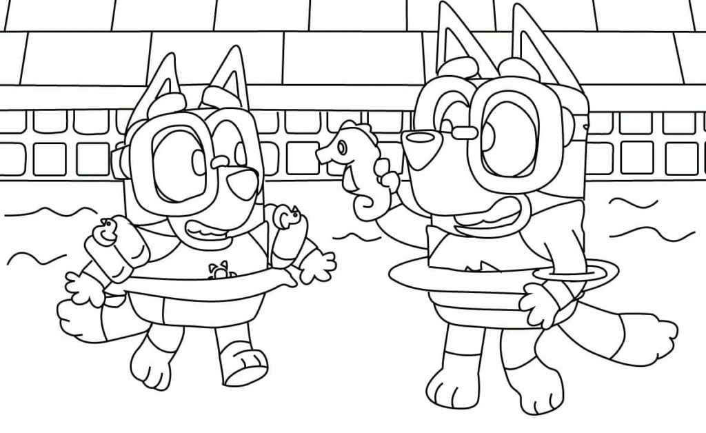 Bluey coloring pages. Print or download for free