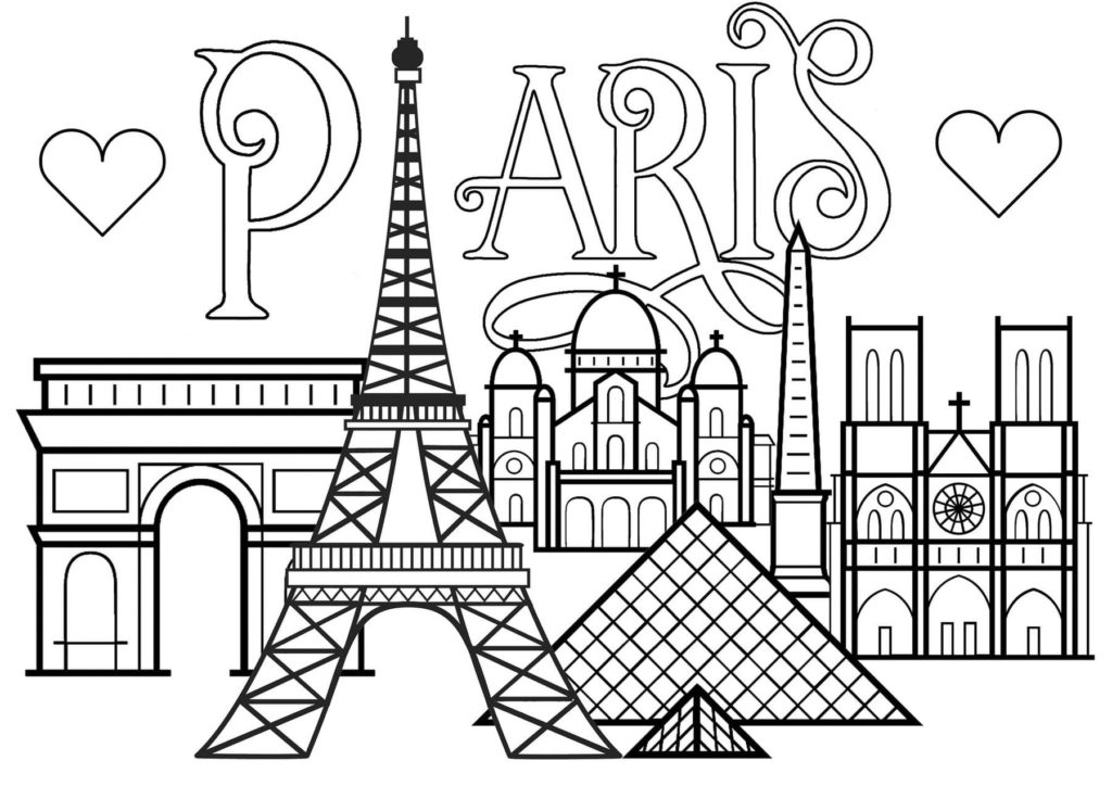 Dibujos de Paris para colorear