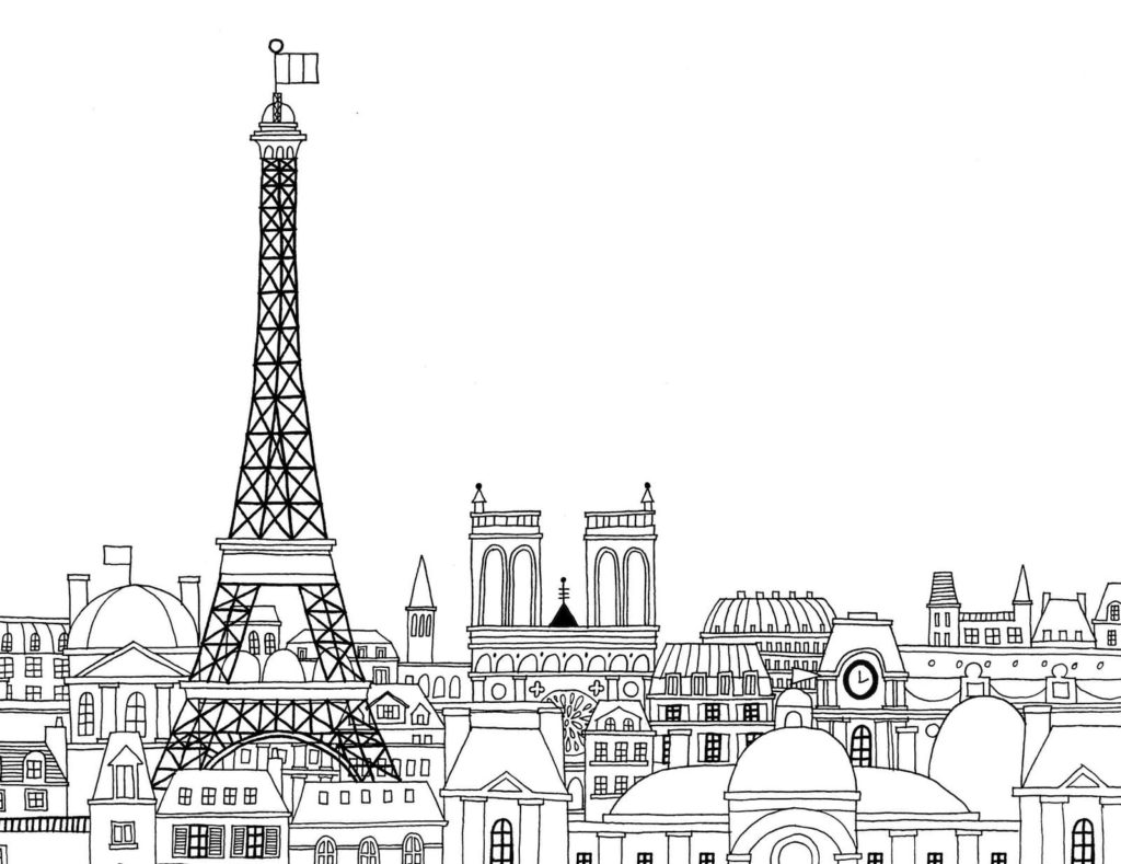 Dibujos de Paris para colorear