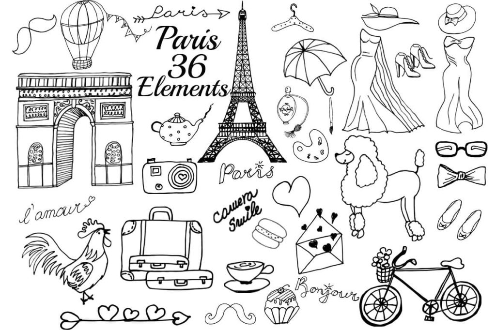 Dibujos de Paris para colorear