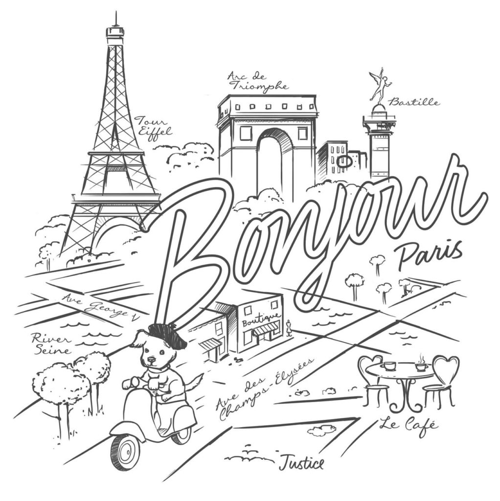 Dibujos de Paris para colorear