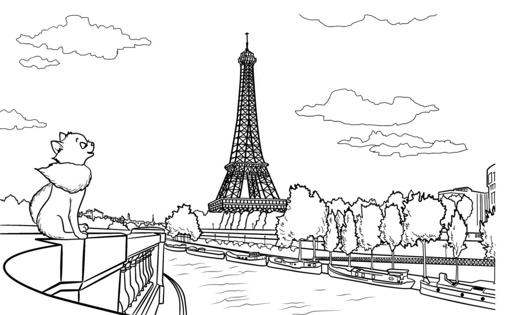 Dibujos de Paris para colorear