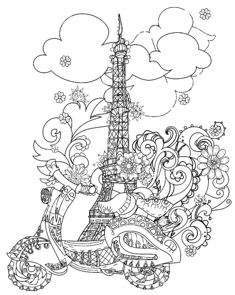 Dibujos de Paris para colorear