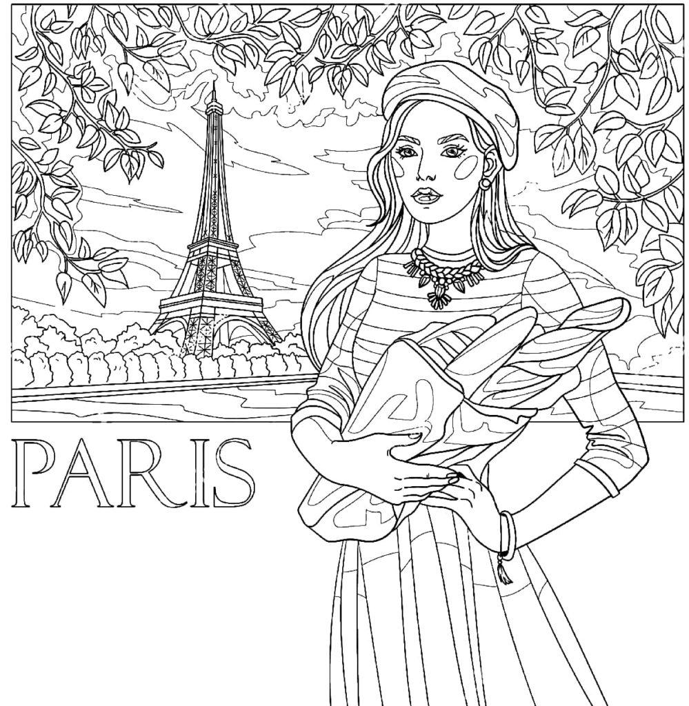 Dibujos de Paris para colorear