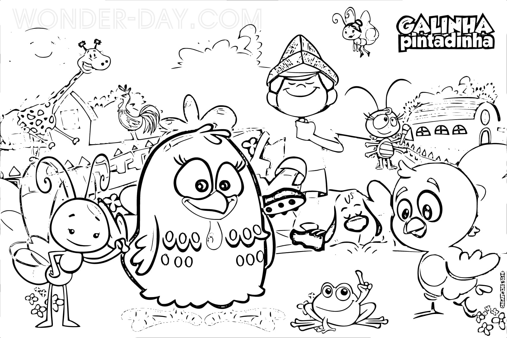 Desenhos de Galinha Pintadinha para colorir WONDER DAY — Desenhos para ...