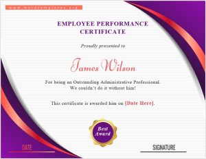 Employee-Performance-Certificate