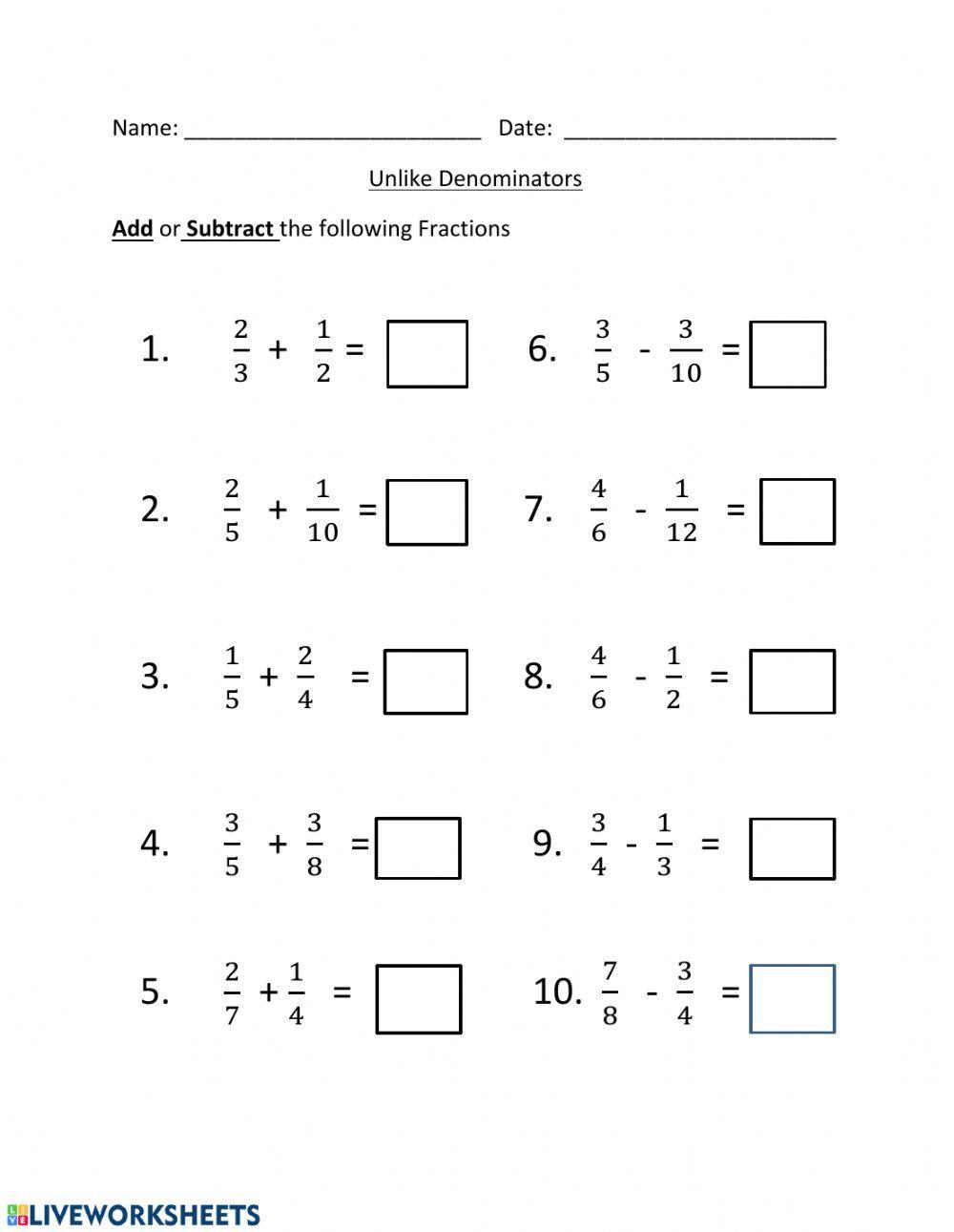 Adding Three Fractions Worksheets - Worksheets Library