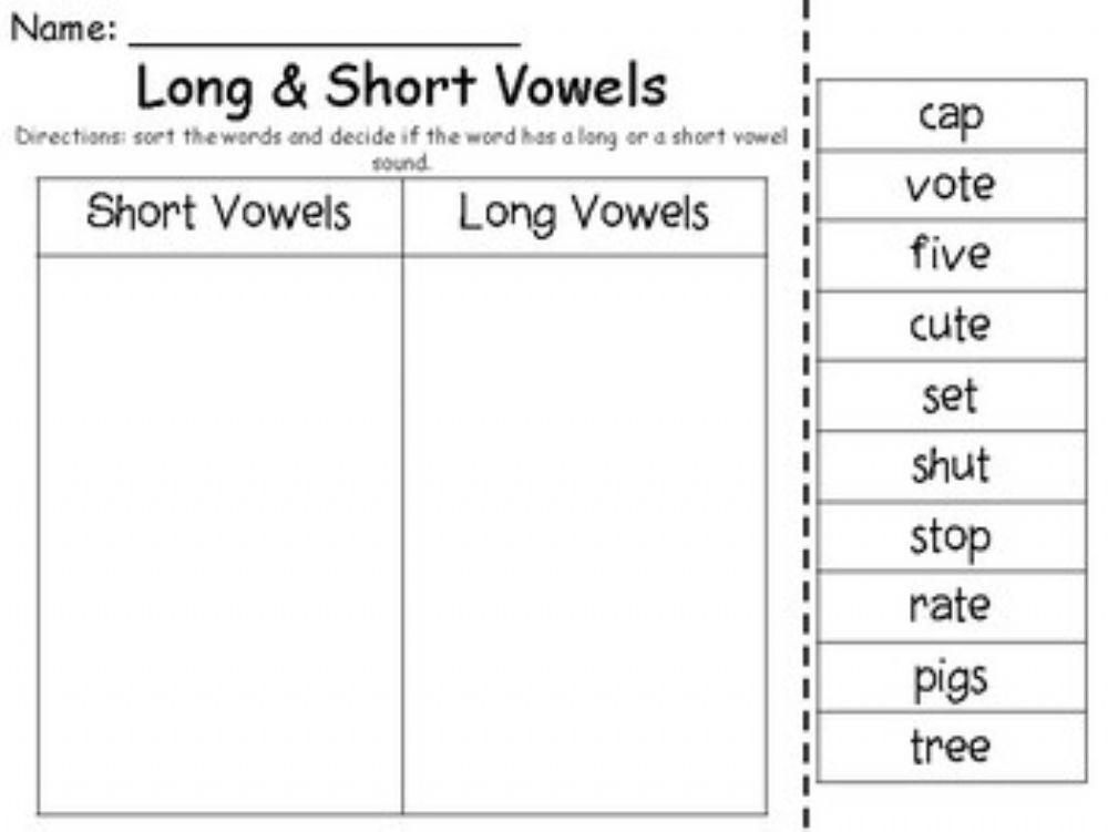 Free Printable Short Vowel Worksheets Pdf - Printable Online