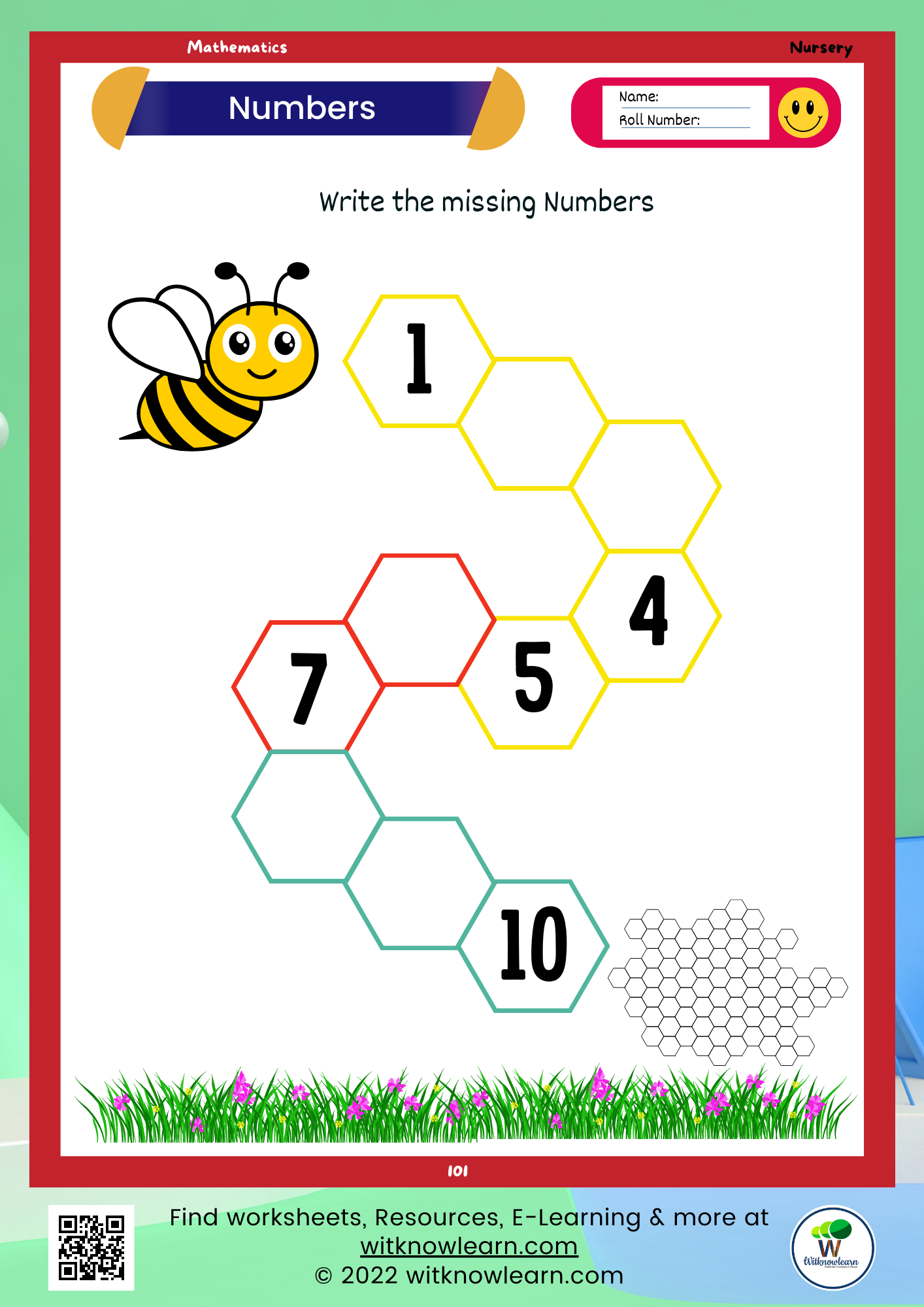 Missing Numbers Worksheet | Missing Numerals |Free Worksheets for Kids ...