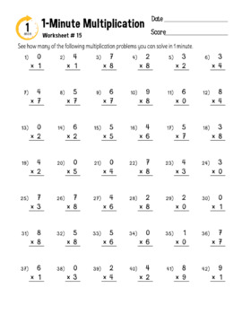 Math drills Multiplication Practice Workbook Grades 3-5: Timed ...