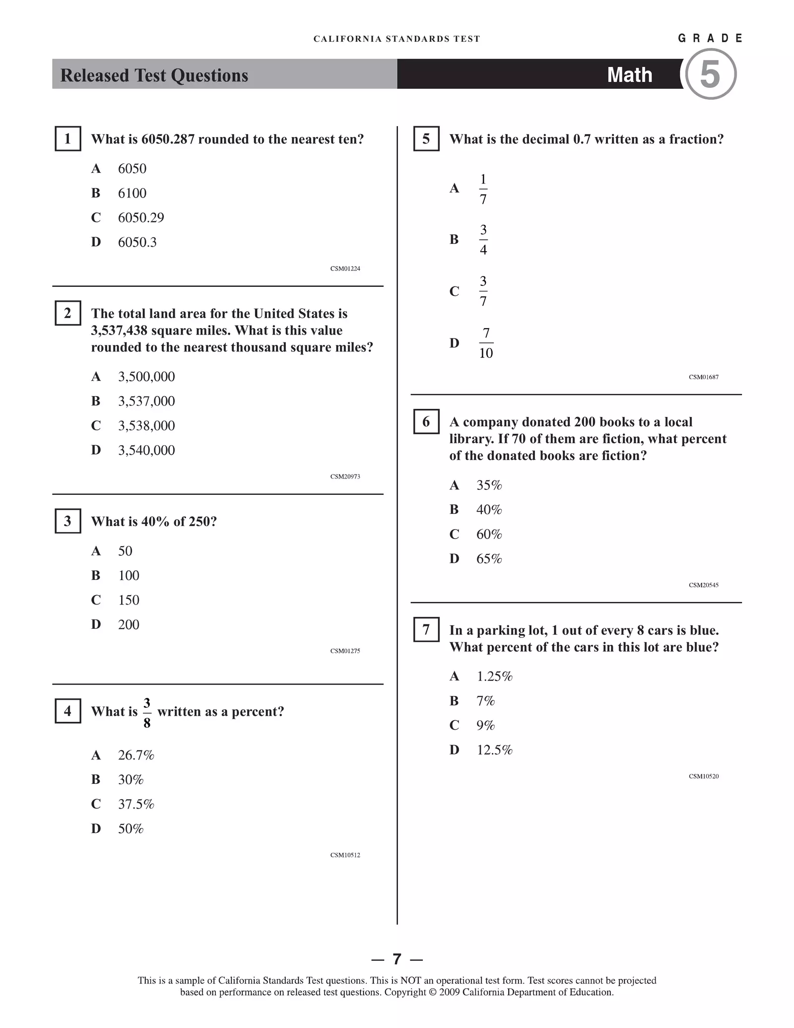 Grade 5 Math revision test • Teacha! - Worksheets Library