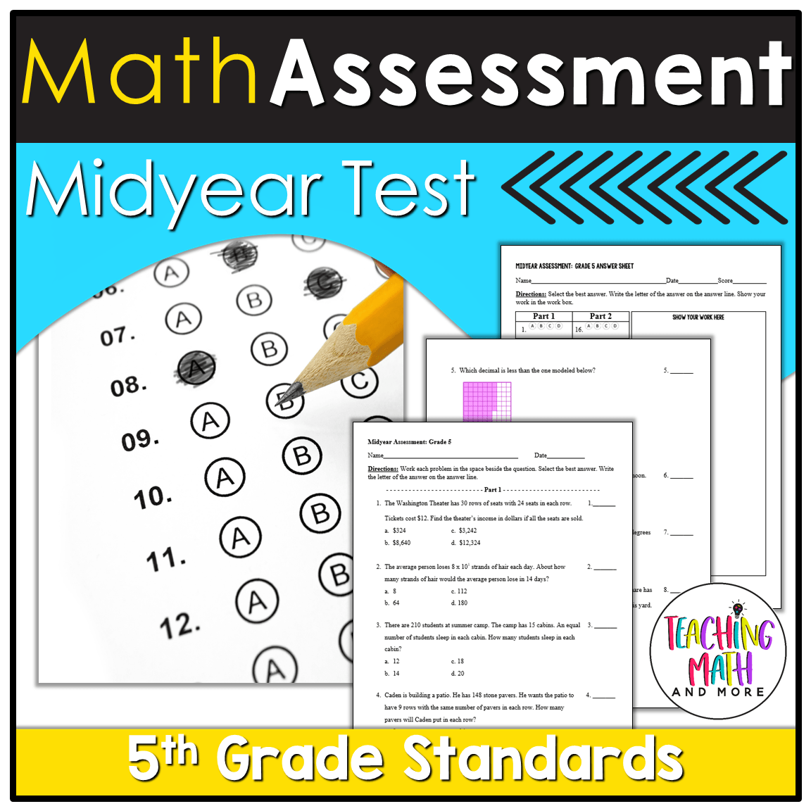 Grade 5 Math revision test • Teacha! - Worksheets Library