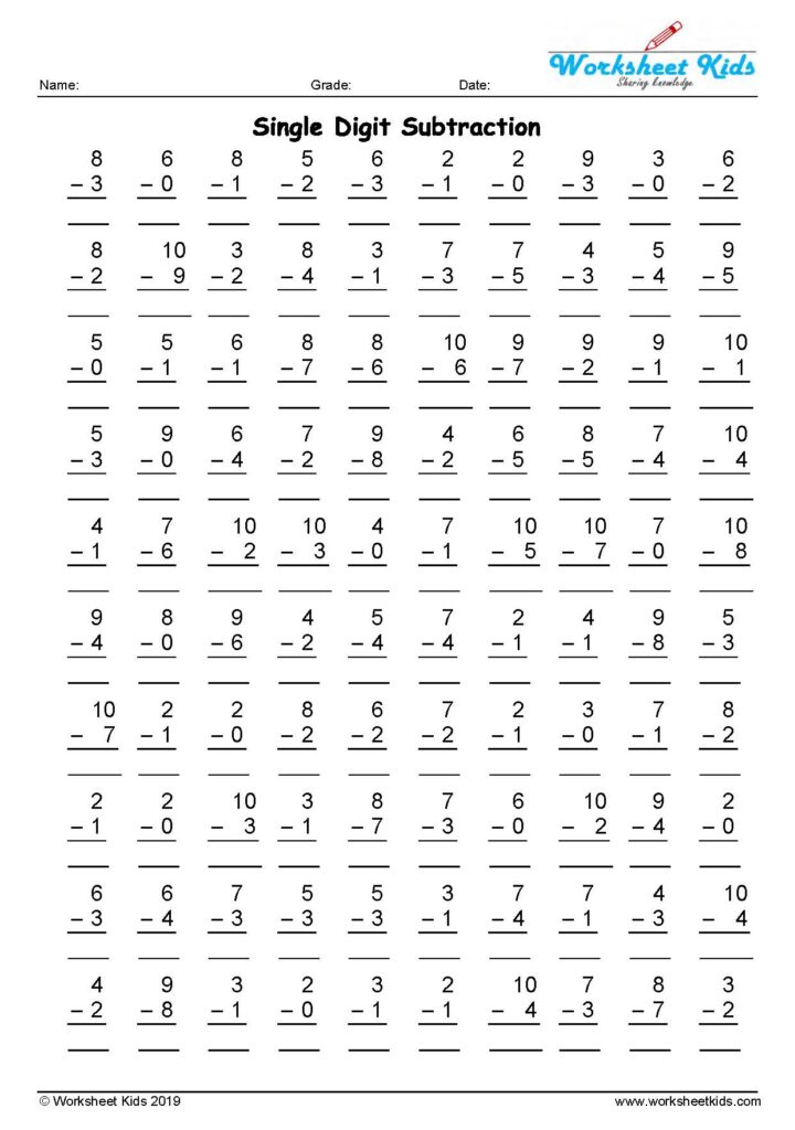 100 Addition and Subtraction Problems in 5 Minutes for Grade 1-3 ...