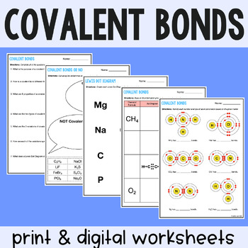 Free Printable Covalent Bonding Worksheets - Worksheets Library