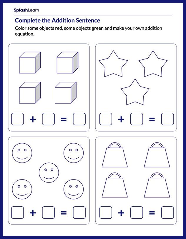 Make an Addition Equation - Math Worksheets - SplashLearn - Worksheets ...