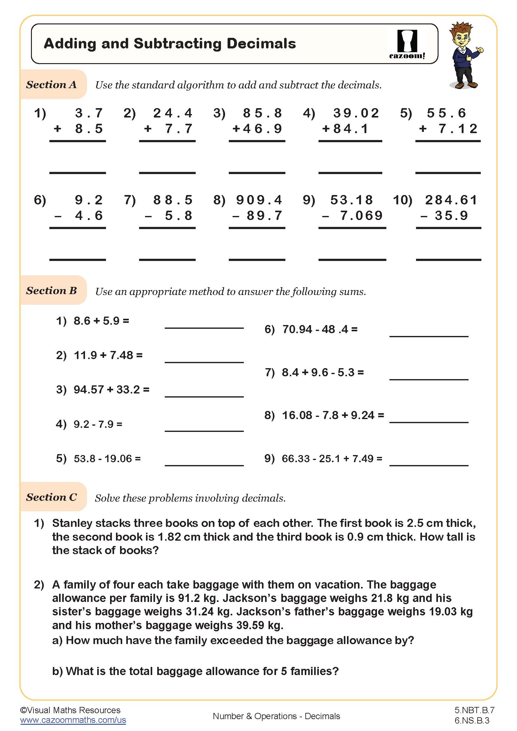 5th Grade Math Worksheets PDF | Printable PDF Worksheets - Worksheets ...